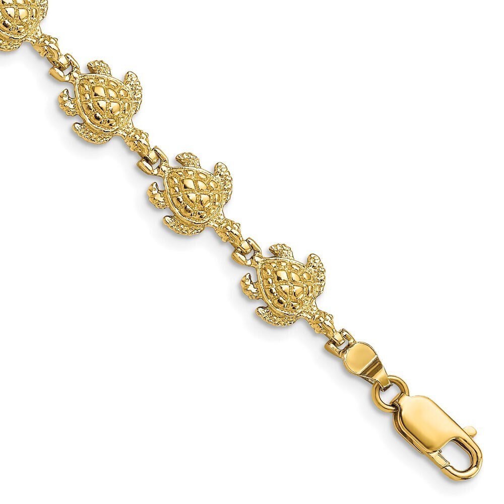 14k Yellow Gold Turtle Bracelet